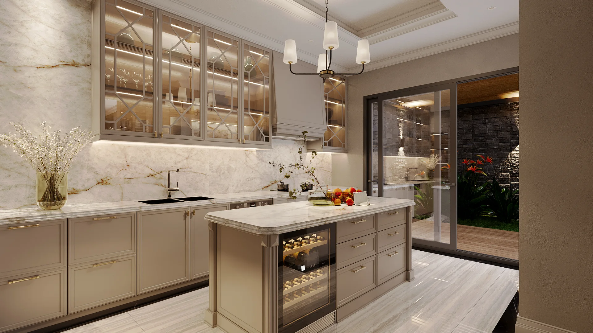 Bố cục mảng tường bếp
thuận tiện và an toàn